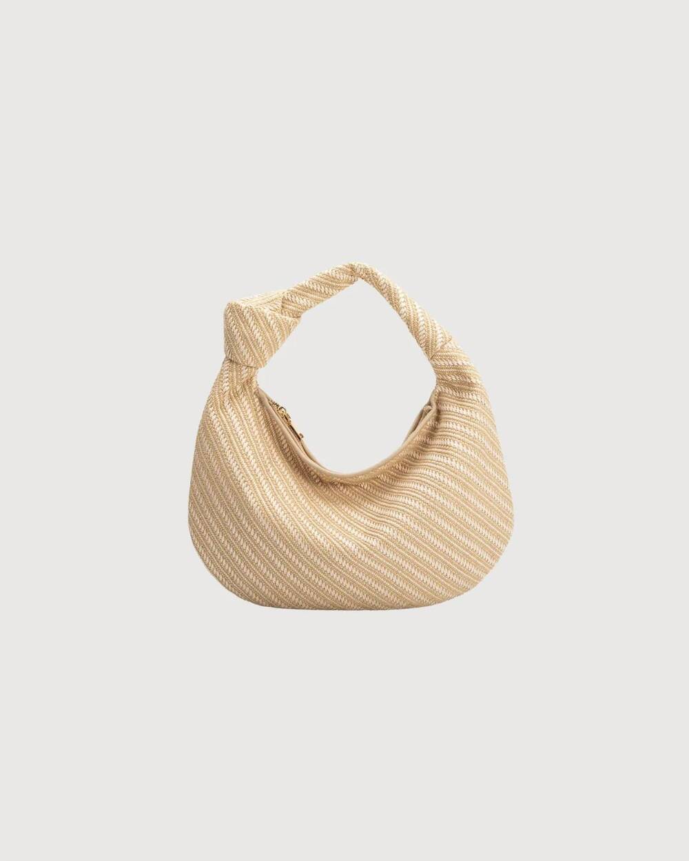 NEW MELIE BIANCO women's brigitte raffia hobo bag in natural